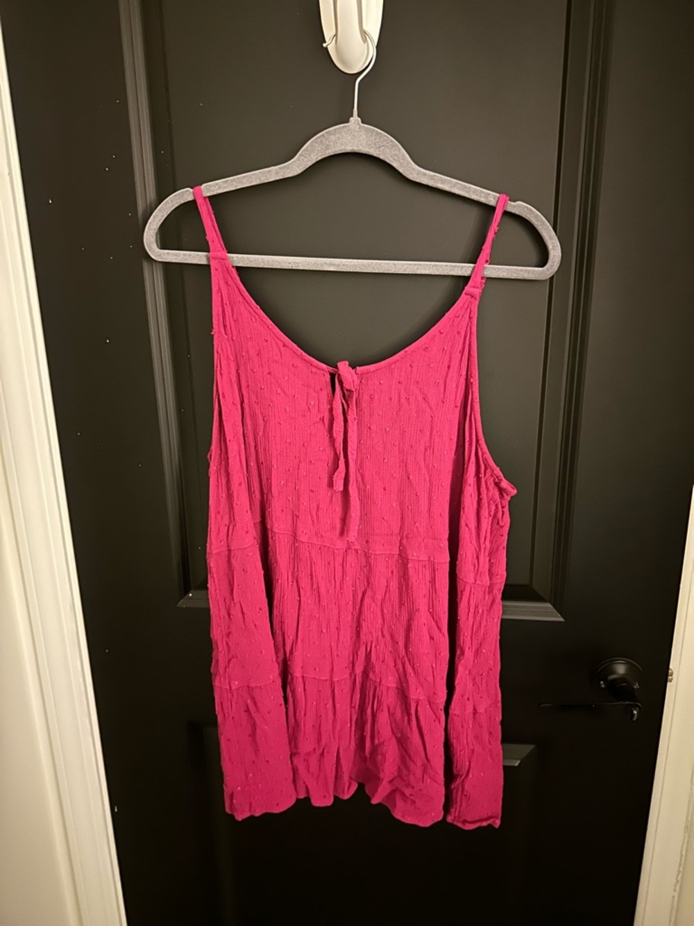 Torrid Magenta Tiered Tie-Front Cami